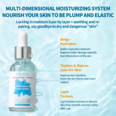 OKADY Deep Hydrating Hyaluronic Acid Facial Serum 30ml – Lightweight Moisture for All Skin Types, 24H Plumpness