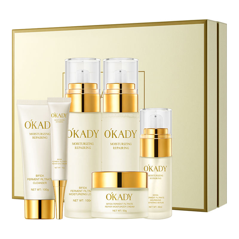 OKADY 24H Moisturizing &amp; Anti-Aging Bifida Ferment Lysate Skin Care Set–6 Piece Set, Smooth Wrinkles &amp; Lock in Hydration (All Skin Types)