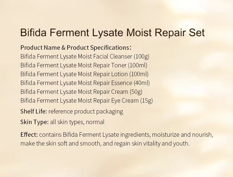 OKADY 24H Moisturizing &amp; Anti-Aging Bifida Ferment Lysate Skin Care Set–6 Piece Set, Smooth Wrinkles &amp; Lock in Hydration (All Skin Types)