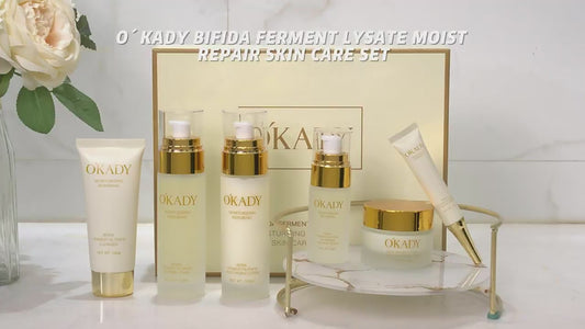 OKADY 24H Moisturizing &amp; Anti-Aging Bifida Ferment Lysate Skin Care Set–6 Piece Set, Smooth Wrinkles &amp; Lock in Hydration (All Skin Types)